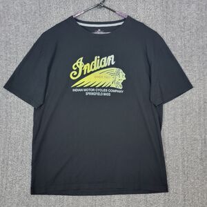 Vintage Indian Motorcycles T-Shirt Mens XL Black Springfield Massachusetts MA